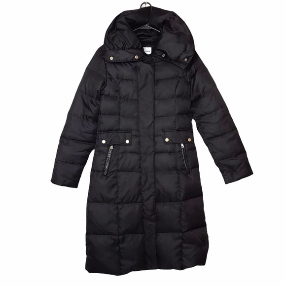 Cole Haan Signature Down Feather Black Trench Coat